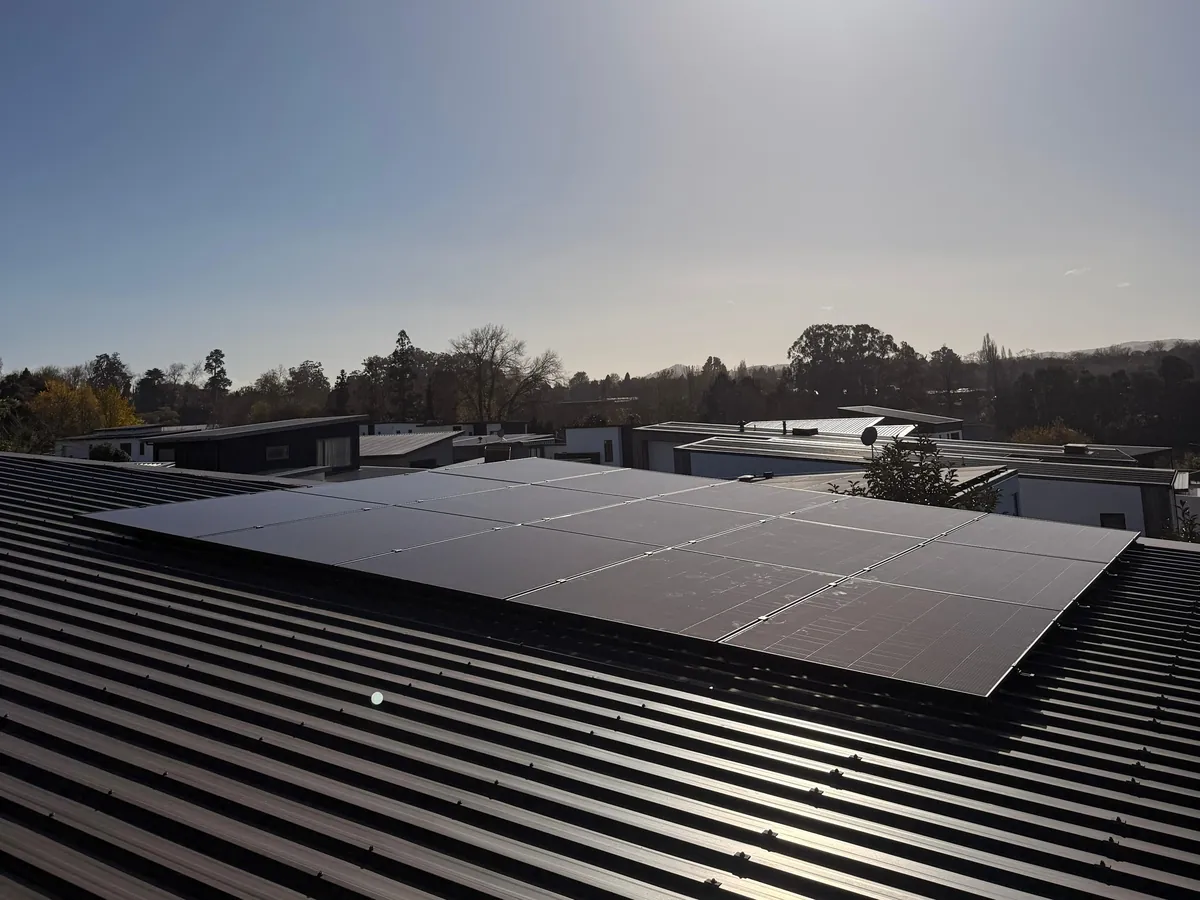 A 6.6kW EFS Solar array on a home in Cambridge, Waikato