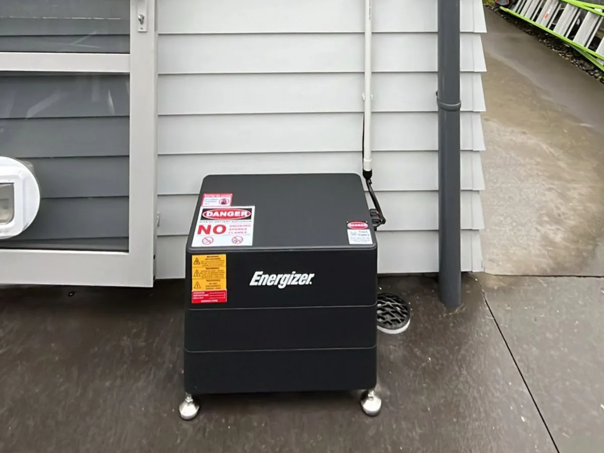 An Energizer home battery installed by EFS Solar in Hāwera, Taranaki