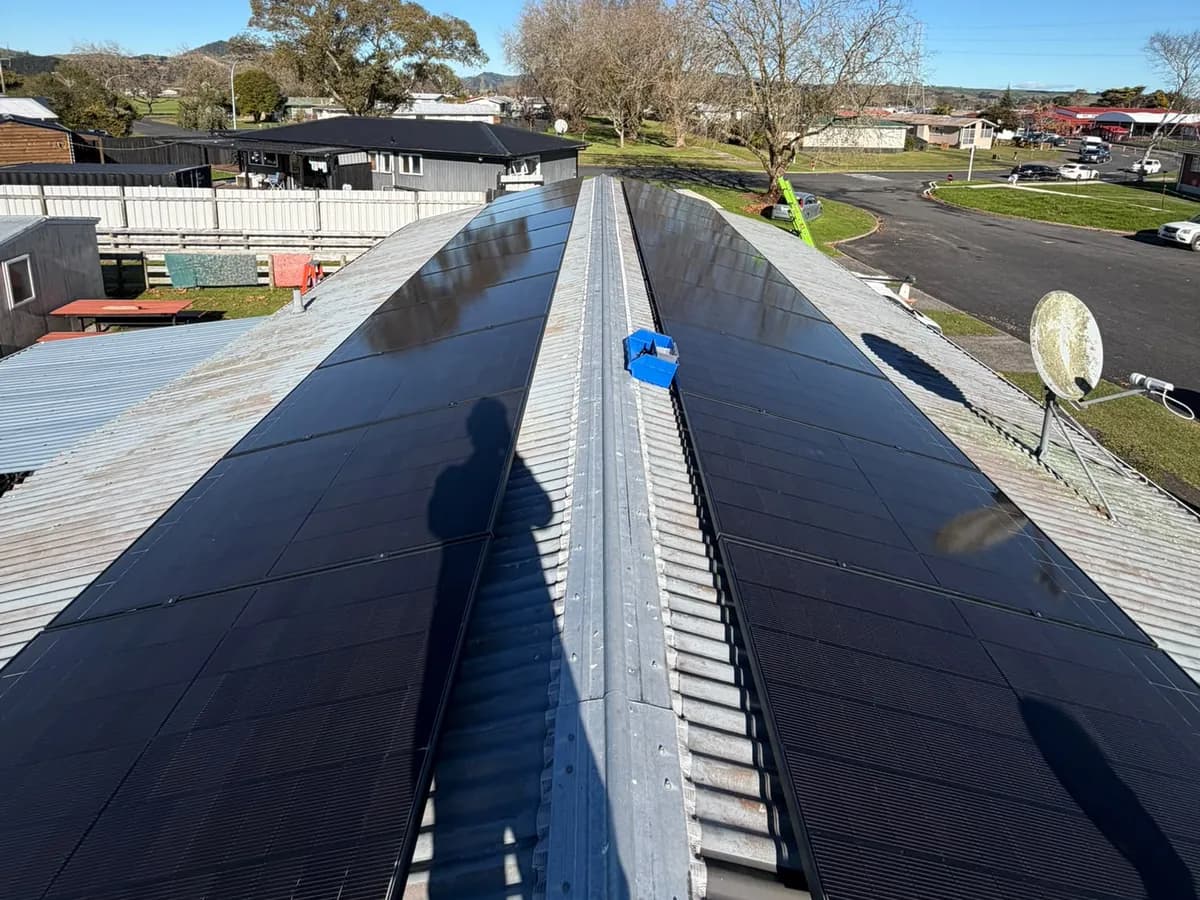 A 9.1kW EFS Solar array on a home in Huntly, Waikato