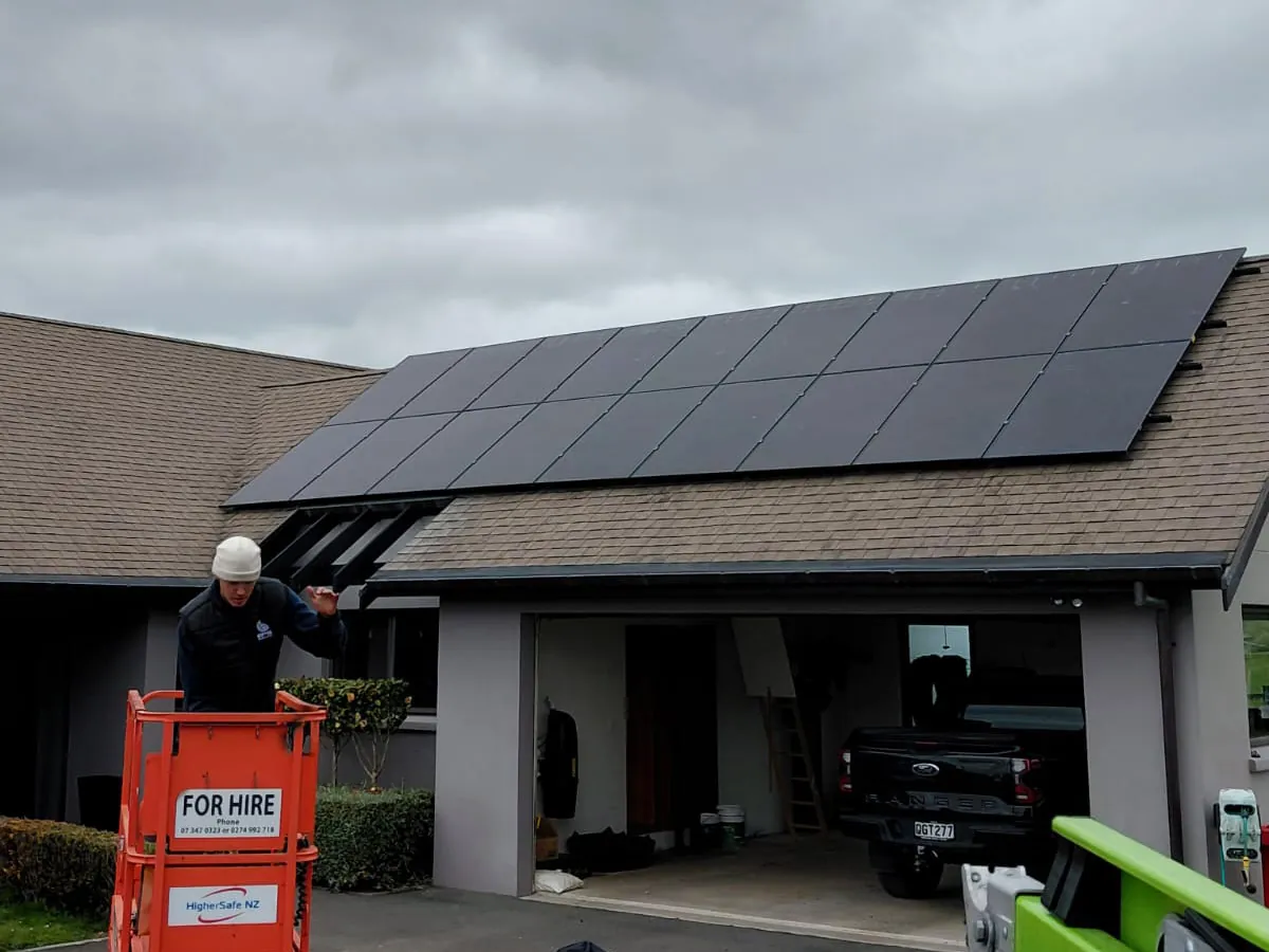 An 8.19kW EFS Solar array on a home in Matamata, Waikato