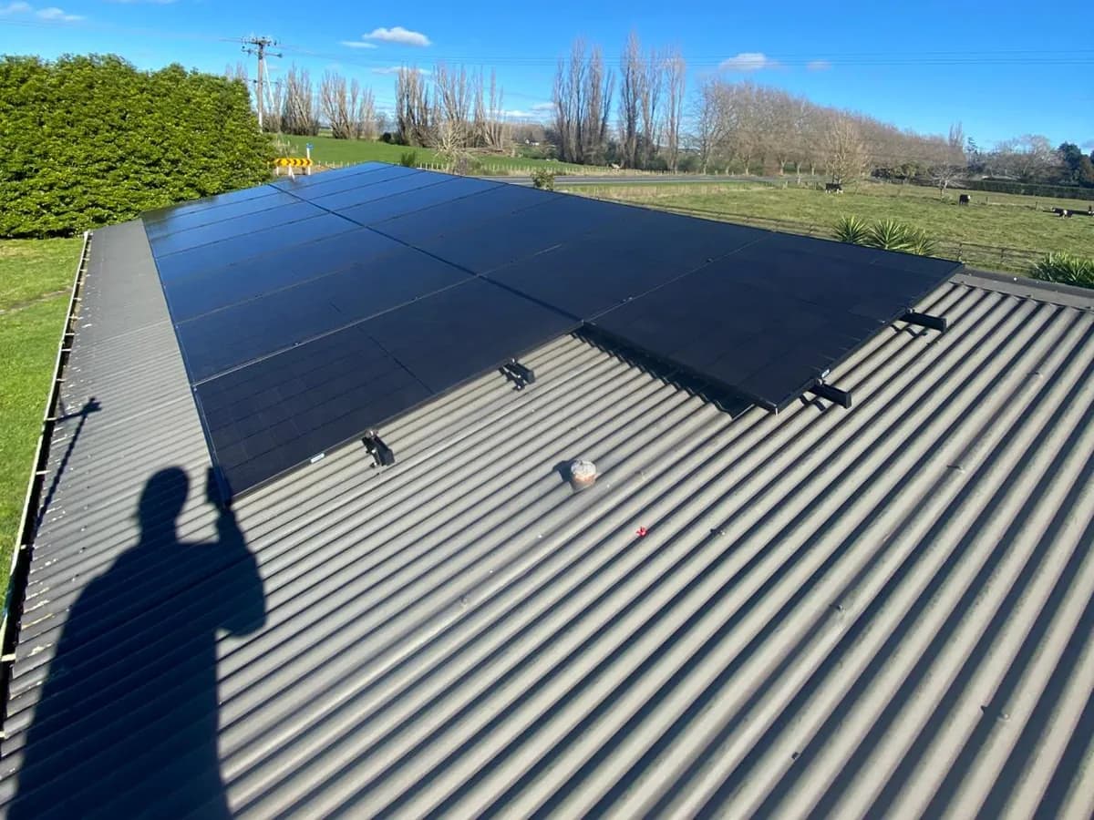 A 6.8kW EFS Solar array on a home in Morrinsville, Waikato