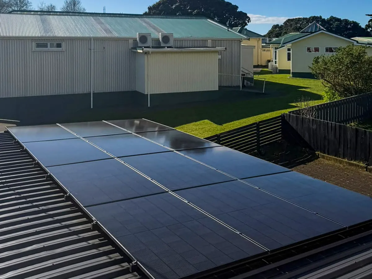 A 5.46kW EFS Solar array on a home in New Plymouth, Taranaki