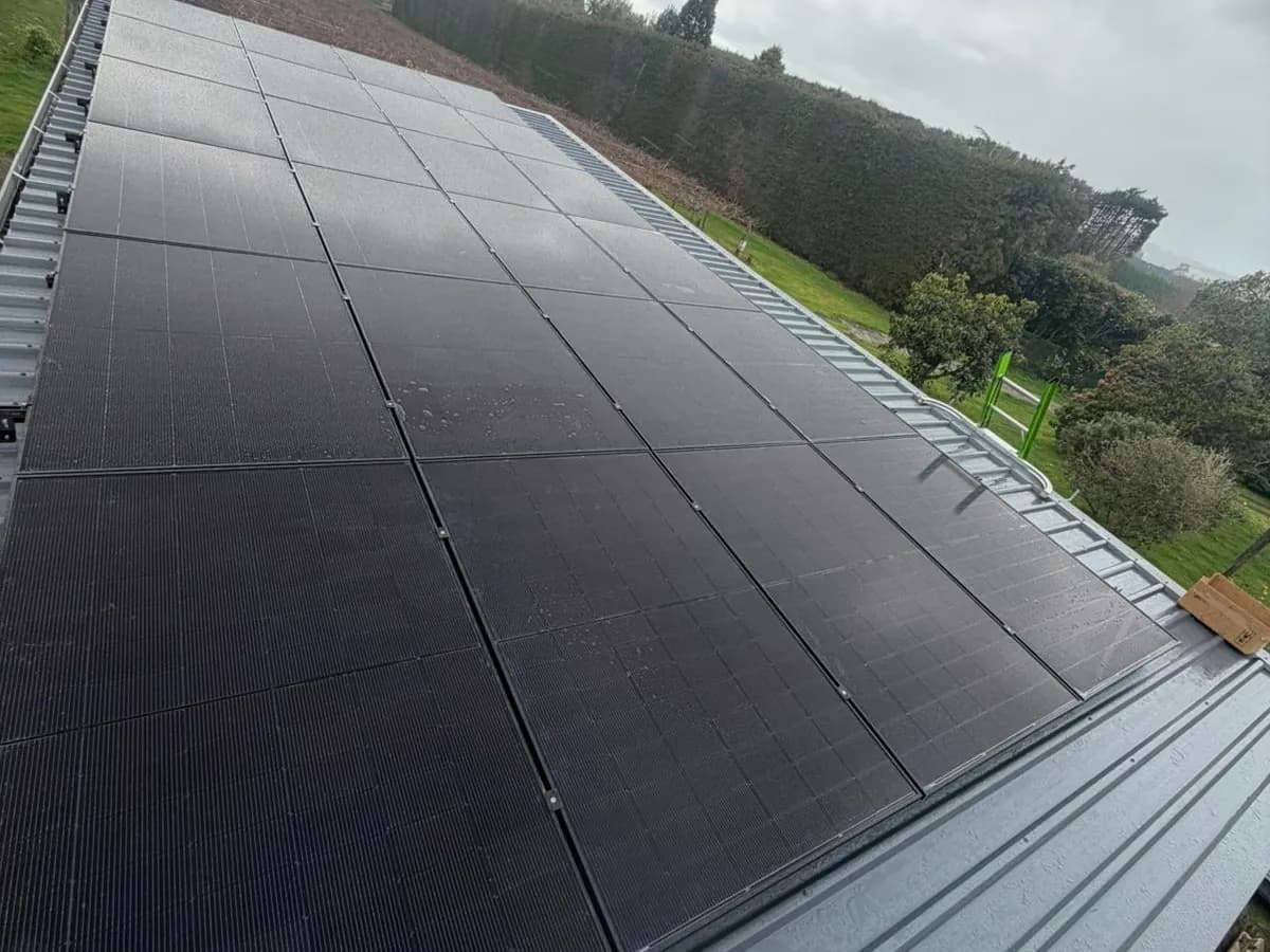 A 10.92kW EFS Solar array on a rural home at Oropi, Bay of Plenty