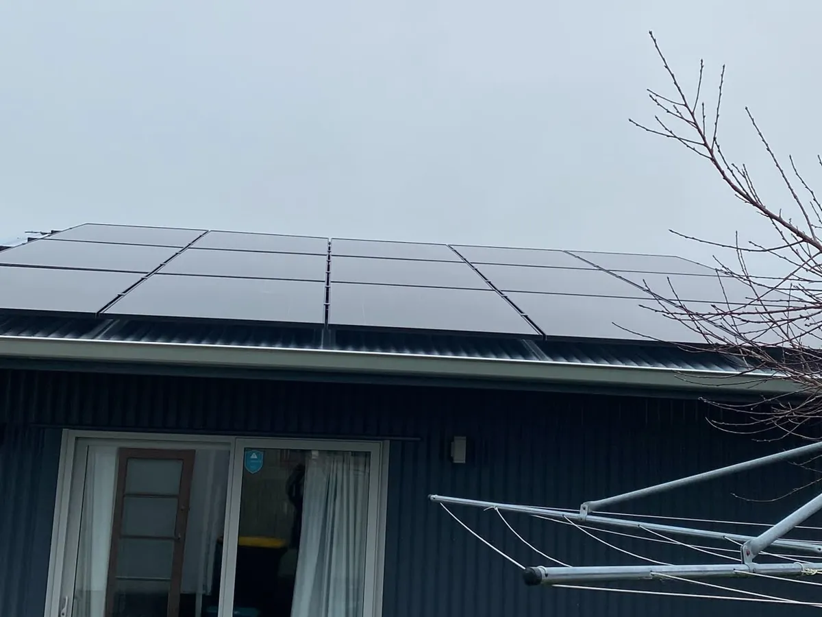 A 6.8kW EFS Solar array on a home in Pukemiro, Waikato