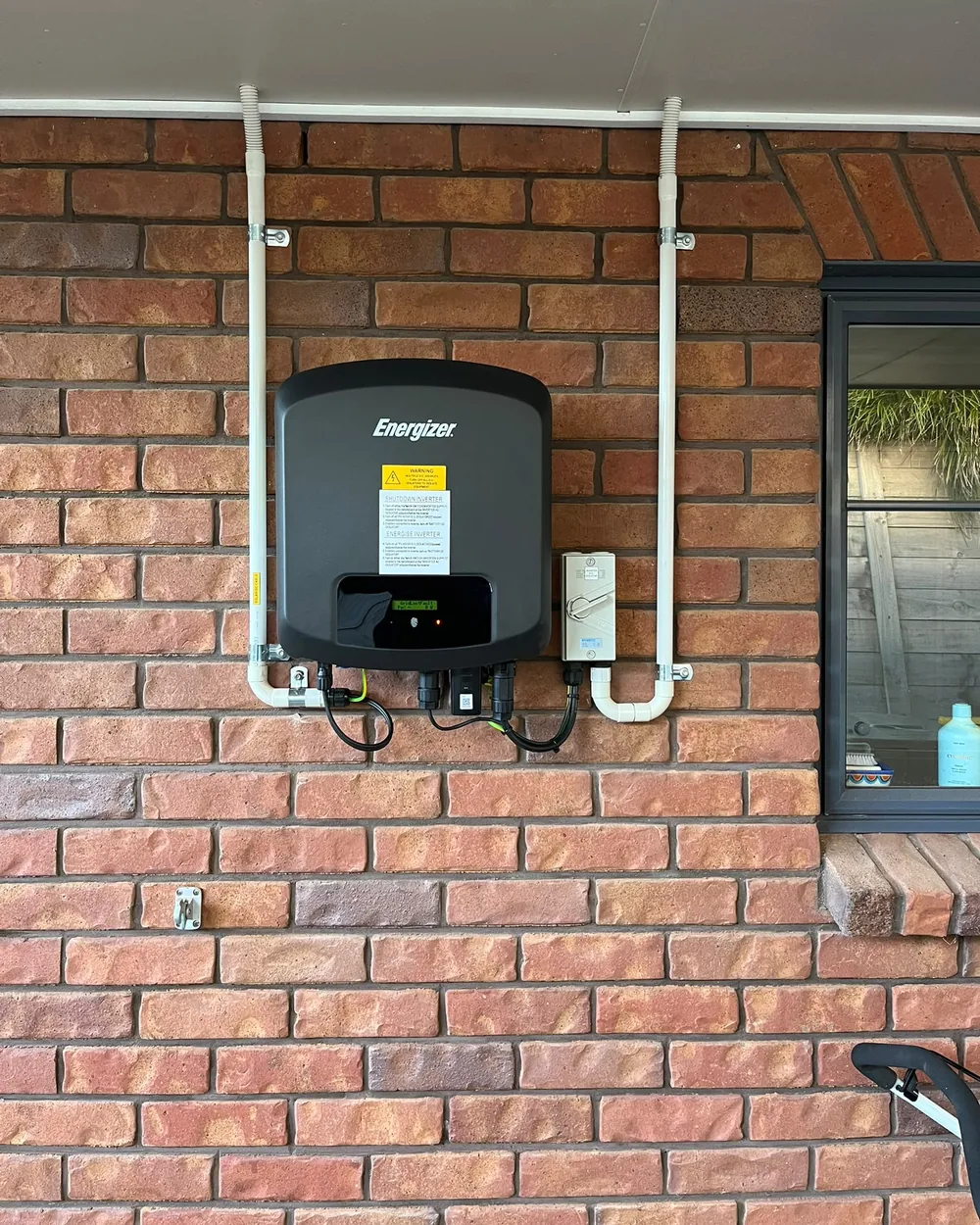 An Energizer solar inverter installed by EFS Solar at a New Plymouth home, Taranaki